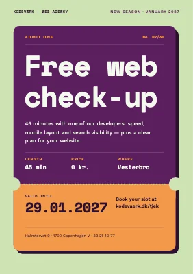 Web agency — free website check-up