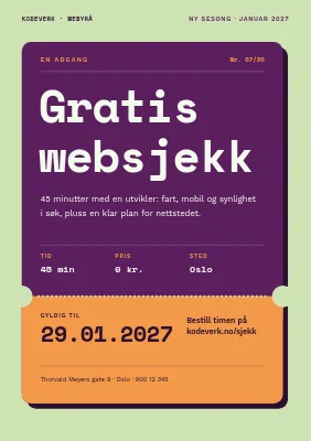 Webbyrå — gratis nettsidesjekk