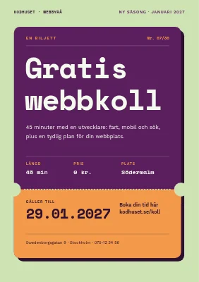 Webbyrå — kostnadsfri webbplatsgenomgång