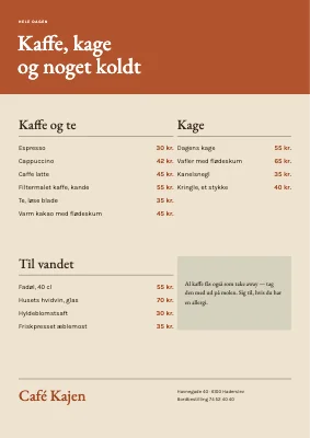 Side 2 af Havnecafé — menukort med fotomosaik