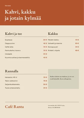Sivu 2 – Satamakahvila — ruokalista ja kuvamosaiikki