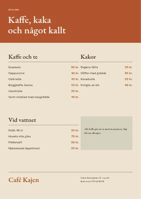 Sida 2 av Hamncafé — meny med fotomosaik