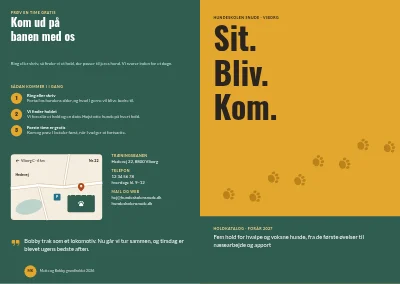 Omslag af Holdkatalog for hundeskole – 12 sider
