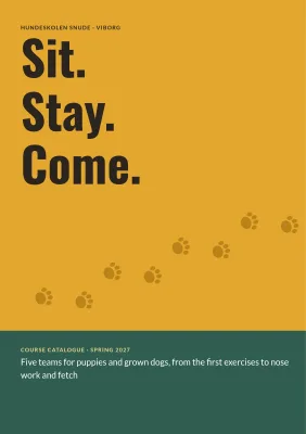 Course catalogue for a dog training school – 12 pages