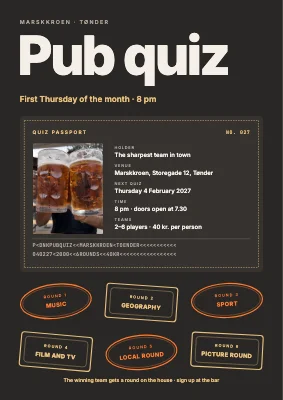 Pub quiz — quiz passport with stamps