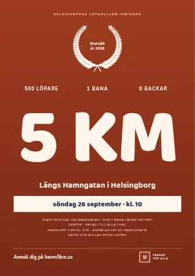 5 km-lopp på Refshaleøen — i filmaffischstil