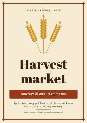 Harvest market at Struer Harbour