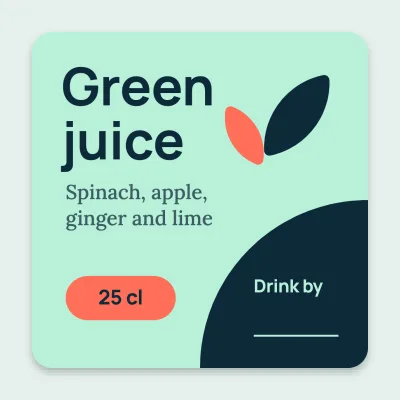 Green juice with a use-by date