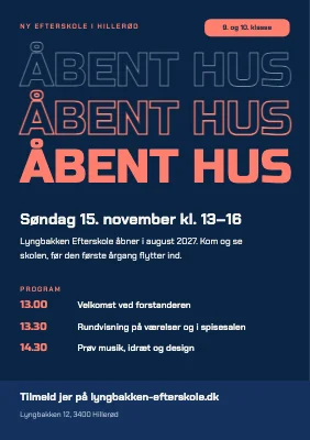 Ny efterskole — åbent hus