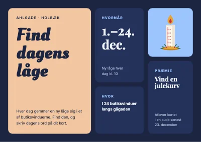Adventskalender i butiksvinduerne