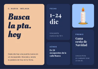 Calendario de adviento para escaparate
