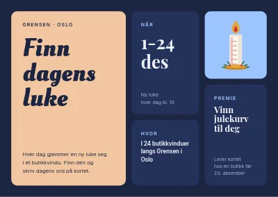 Adventskalender til butikkvinduet