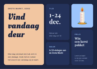 Adventskalender voor de etalage