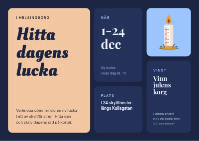 Adventskalender för skyltfönstret