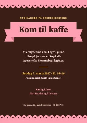 Kaffeinvitation til naboerne