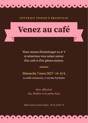 Invitation café pour les voisins