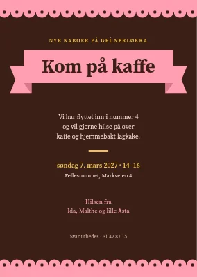 Kaffeinvitasjon til naboene
