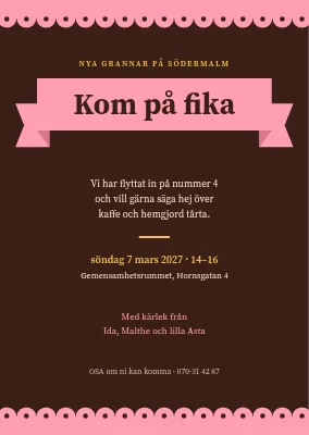 Kaffeinbjudan till grannarna