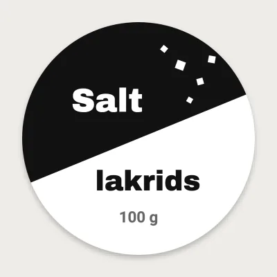 Salt lakrids på skrå