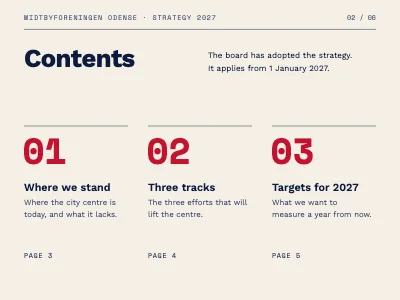 Page 2 of Strategy 2027 — editorial presentation
