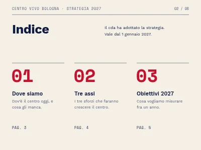 Pagina 2 di Strategia 2027 — presentazione editoriale