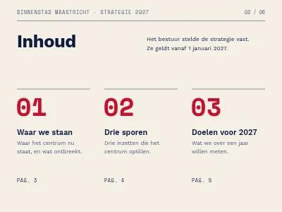 Pagina 2 van Strategie 2027 — redactionele presentatie