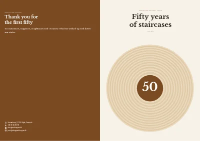 Portada de Anniversary book for a family business – 16 pages