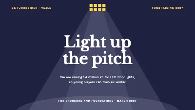 Football club fundraiser — floodlights