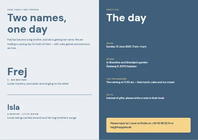 Page 2 of Naming day for big brother and little sister