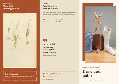 Art school drawing and painting courses
