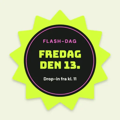 Flash-dag fredag den 13.