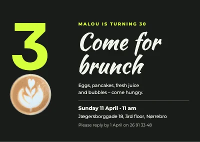 Birthday brunch — 30th invitation