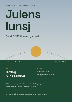 Julelunsj — lav vintersol