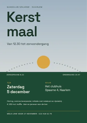 Kerstlunch — lage winterzon
