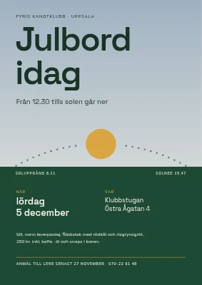 Julbord — låg vintersol