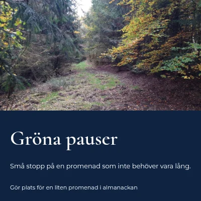 Gröna pauser · panorama med serif