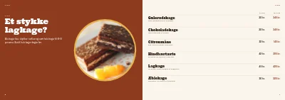 Side 8–9 af Brochure for bageri og café – 16 sider
