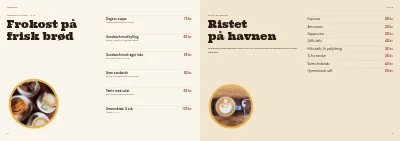 Side 10–11 af Brochure for bageri og café – 16 sider
