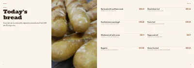 Σελίδες 4–5 του Bakery and café booklet – 16 pages
