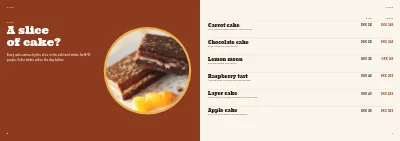 Σελίδες 8–9 του Bakery and café booklet – 16 pages