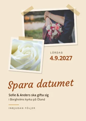 Spara datumet — byakyrkan, fastteipade foton