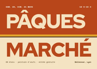 Marché de Pâques — rouille et crème