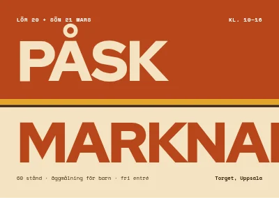 Påskmarknad på Torget i Uppsala