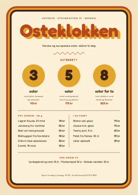 Ostebar — meny med osteplater