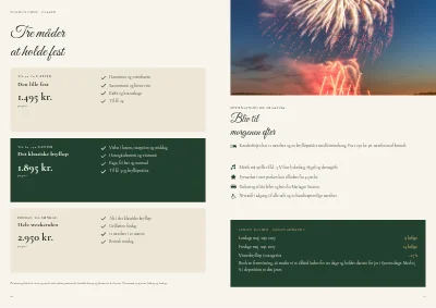 Side 10–11 af Brochure for bryllups- og festlokale på herregård – 12 sider