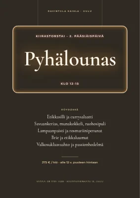 Pääsiäislounas neonvaloissa — ravintola Herningissä