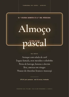 Almoço de Páscoa em néon — restaurante em Herning