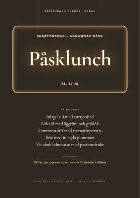 Påsklunch i neon — Restaurang Kornet i Borås