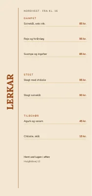 Lerkar — dumplings, Nordvest