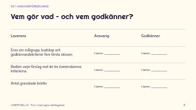 Sida 3 av En tydligare kreativ brief
